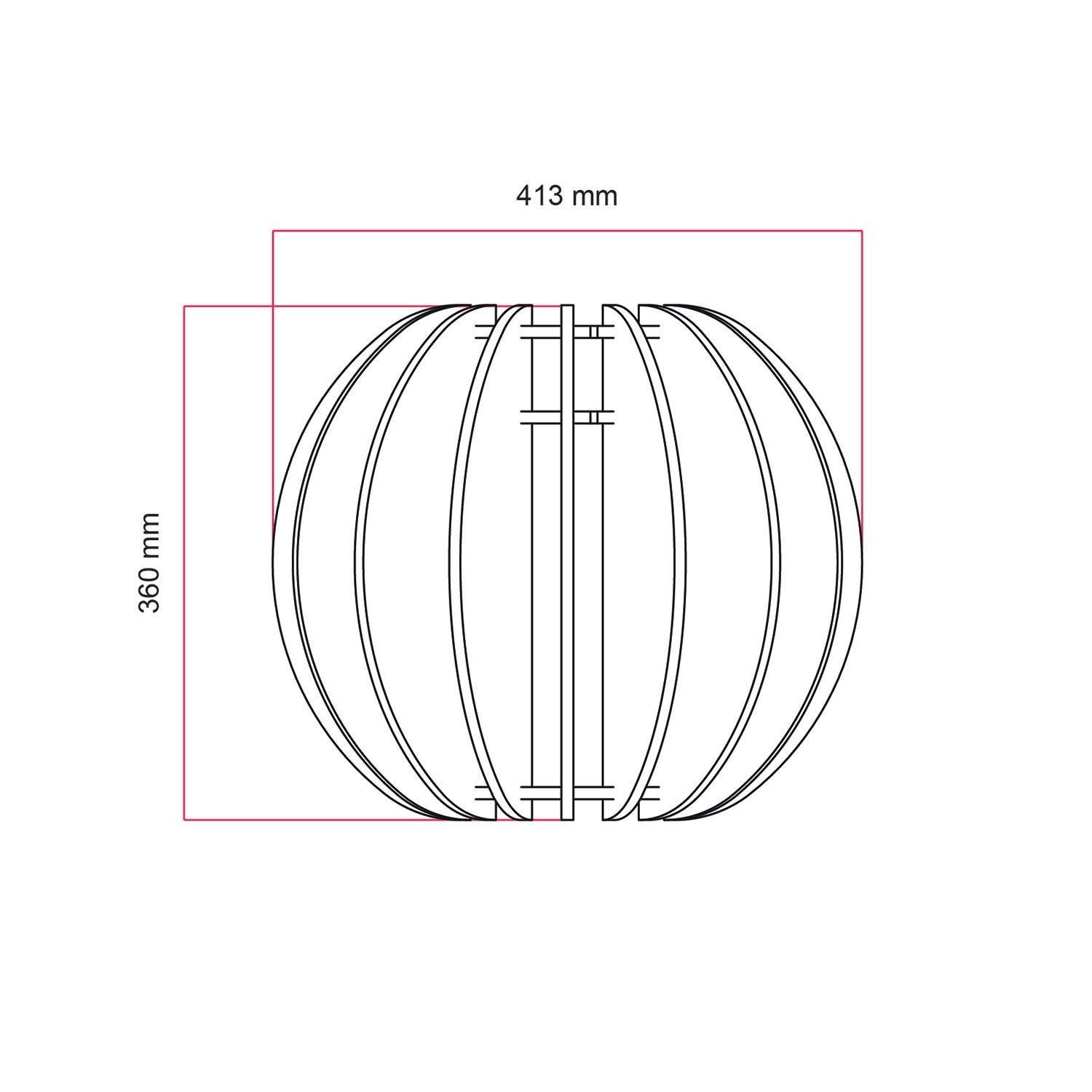 LAMPSHHADE - elliptischer Lampenschirm aus schallabsorbierendem Material