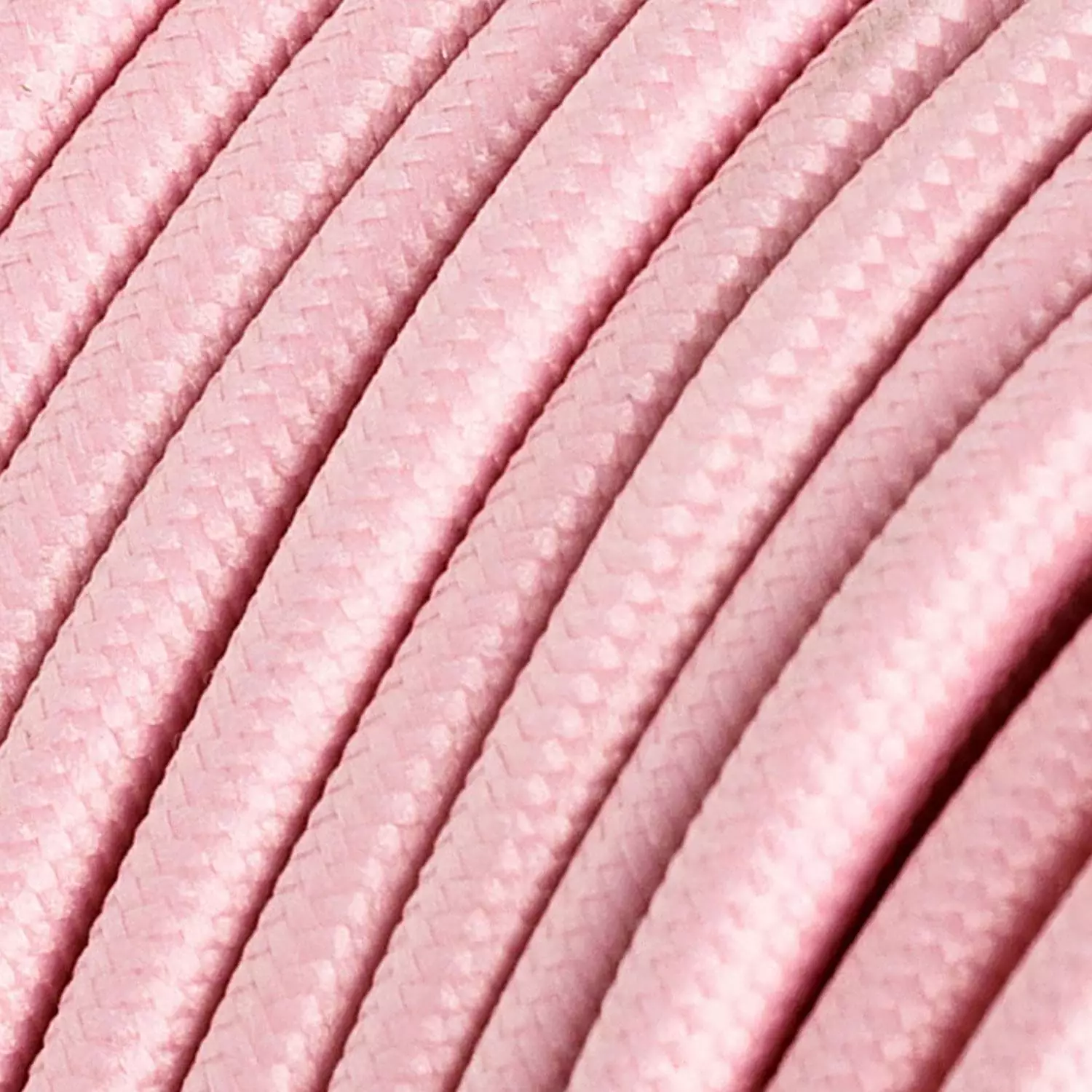 Textilkabel, babyrosa glänzend - Das Original von Creative-Cables - RM16 rund 2x0.75mm / 3x0.75mm