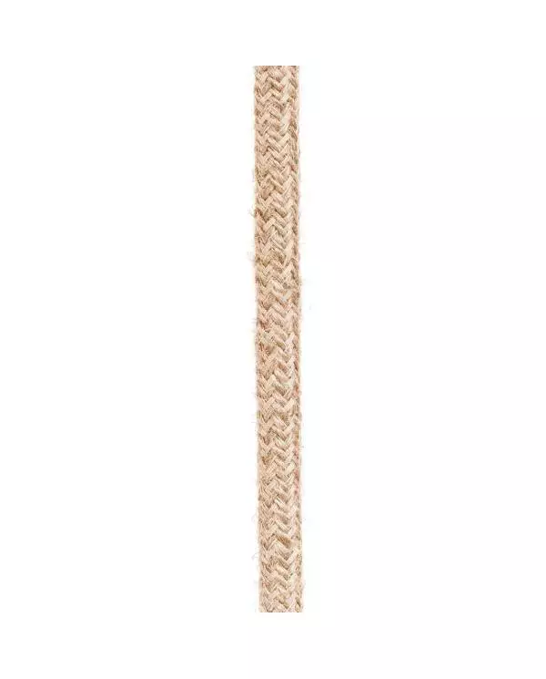 Textilkabel, hellbeige, aus Jute - Das Original von Creative-Cables - RN06 rund 2x0,75mm / 3x0,75mm