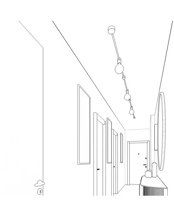 Linear-Kit des Filé-Systems - mit 5 m Kabel und 7 Zubehörteilen aus Holz für den Innenbereich