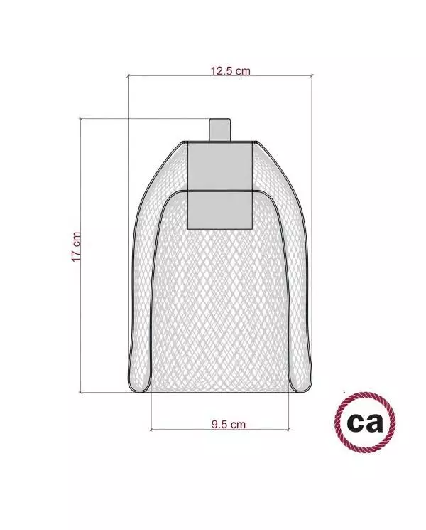 Lampenschirmkäfig Ghostbell aus Metall mit E27-Fassung