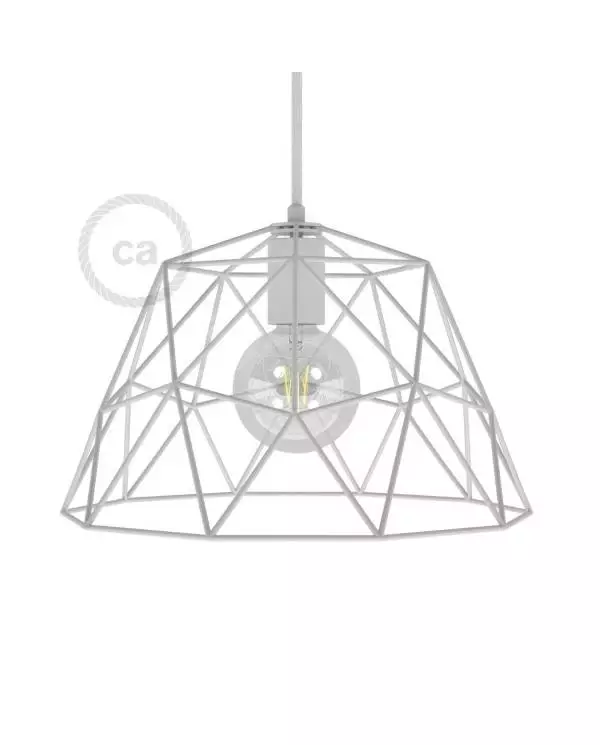 Lampenschirmkäfig Dome XL aus Metall mit E27-Fassung