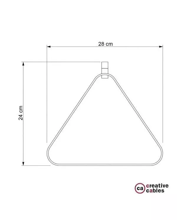 Triangelförmiger Lampenschirm Duedi Apex aus Metall mit E27-Fassung inkl. Zubehör