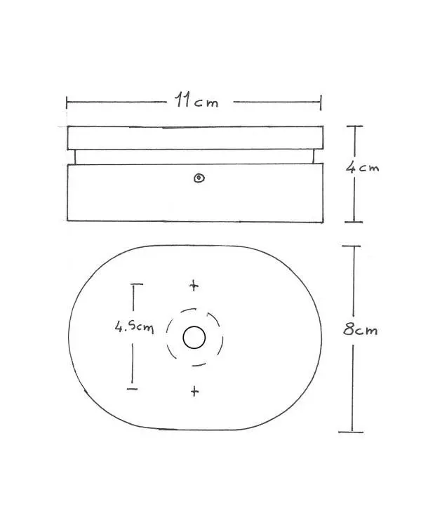 Ovales Lampenbaldachin aus Holz mit zentraler Bohrung und 2 Seitenlöchern für Lichterketten und Filé-System. Made in Italy