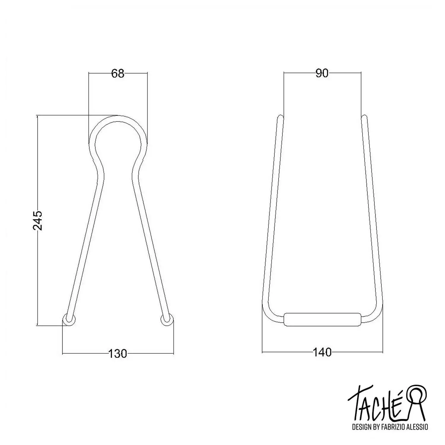 Taché, Klammerförmiger Ständer für Glühlampen