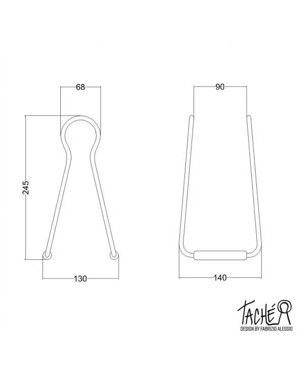 Taché, Klammerförmiger Ständer für Glühlampen