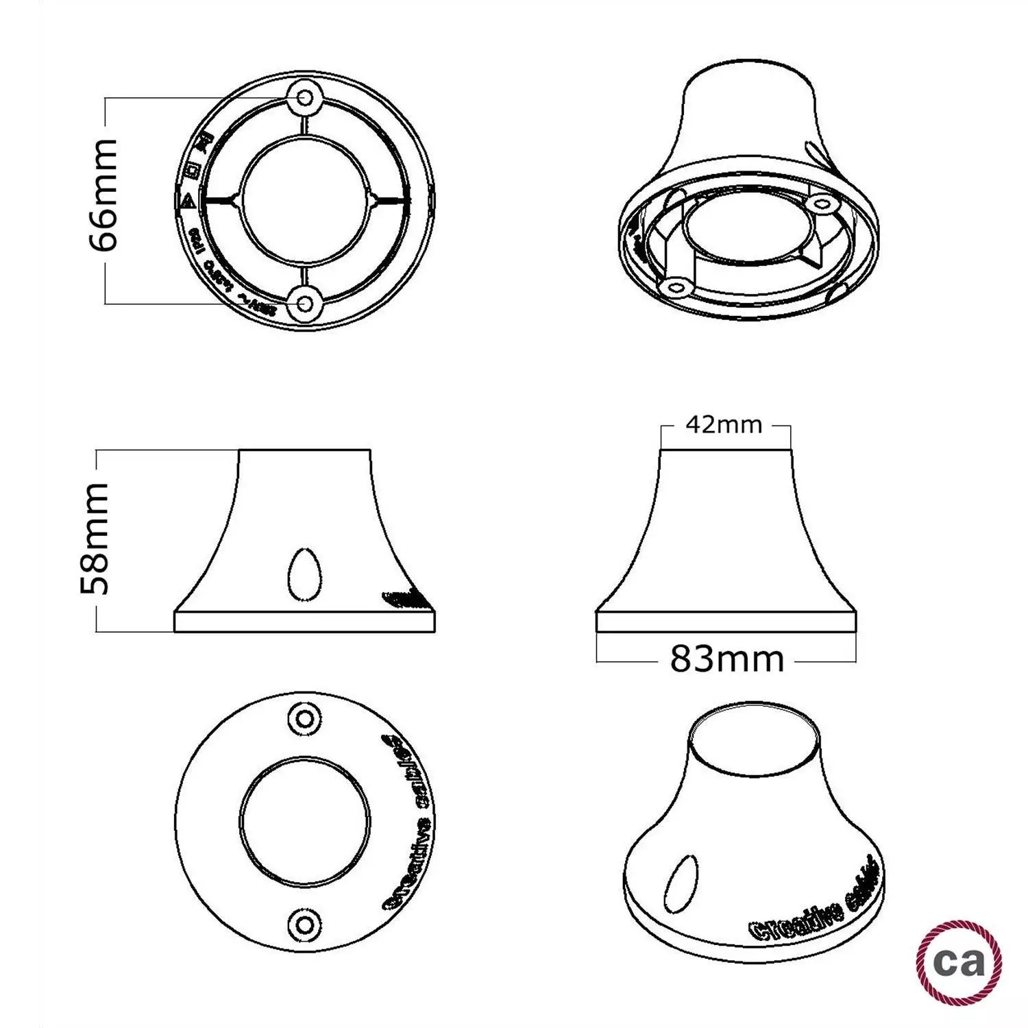 Thermoplastische Fermaluce, Lichtquelle für Wand oder Decke