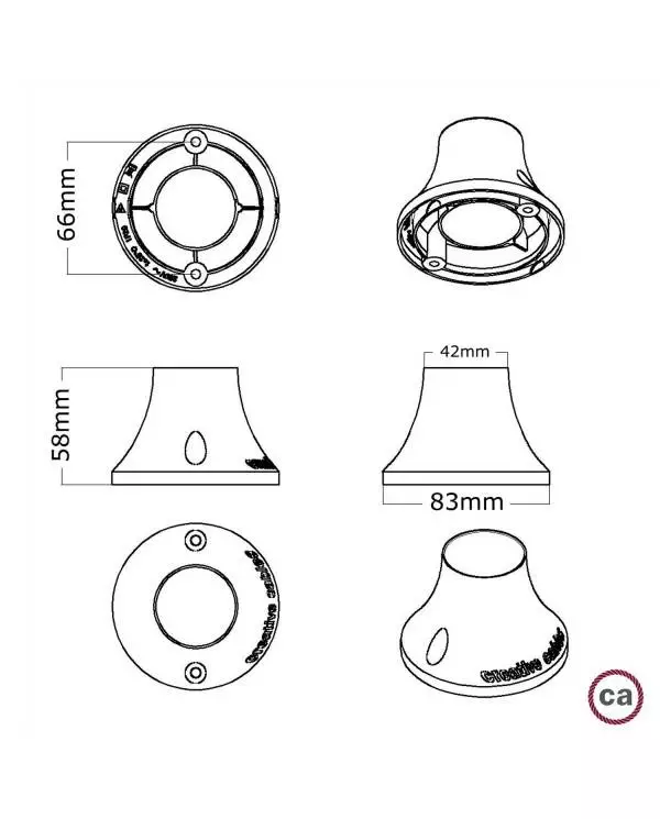 Thermoplastische Fermaluce, Lichtquelle für Wand oder Decke