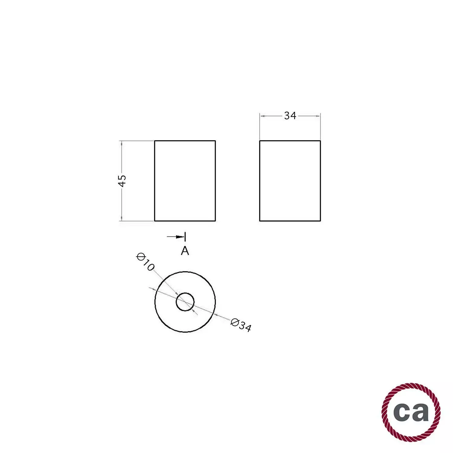 Kabelkanal aus Holz für 2XL Tauseil