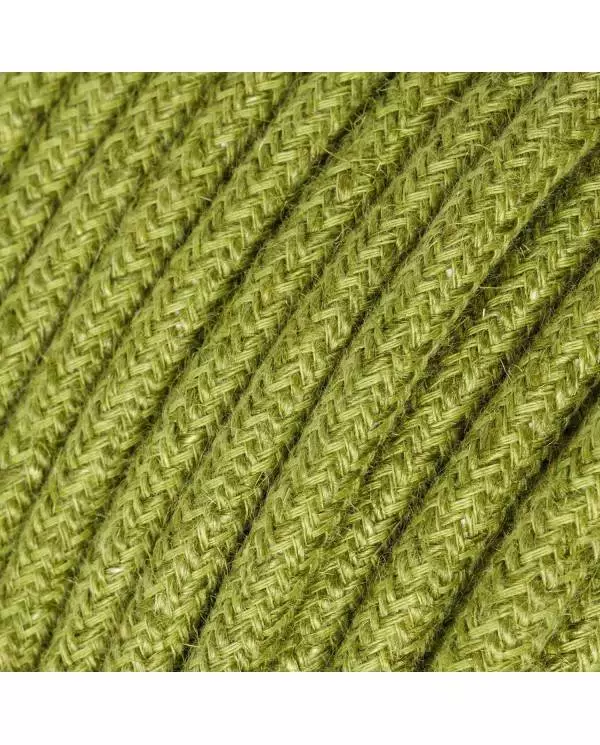 Textilkabel, heufarben, aus Jute - Das Original von Creative-Cables - RN23 rund 2x0,75mm / 3x0,75mm