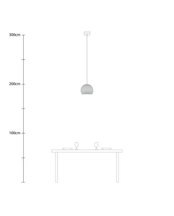 Pendelleuchte mit kuppelförmigem Lampenschirm Cupola