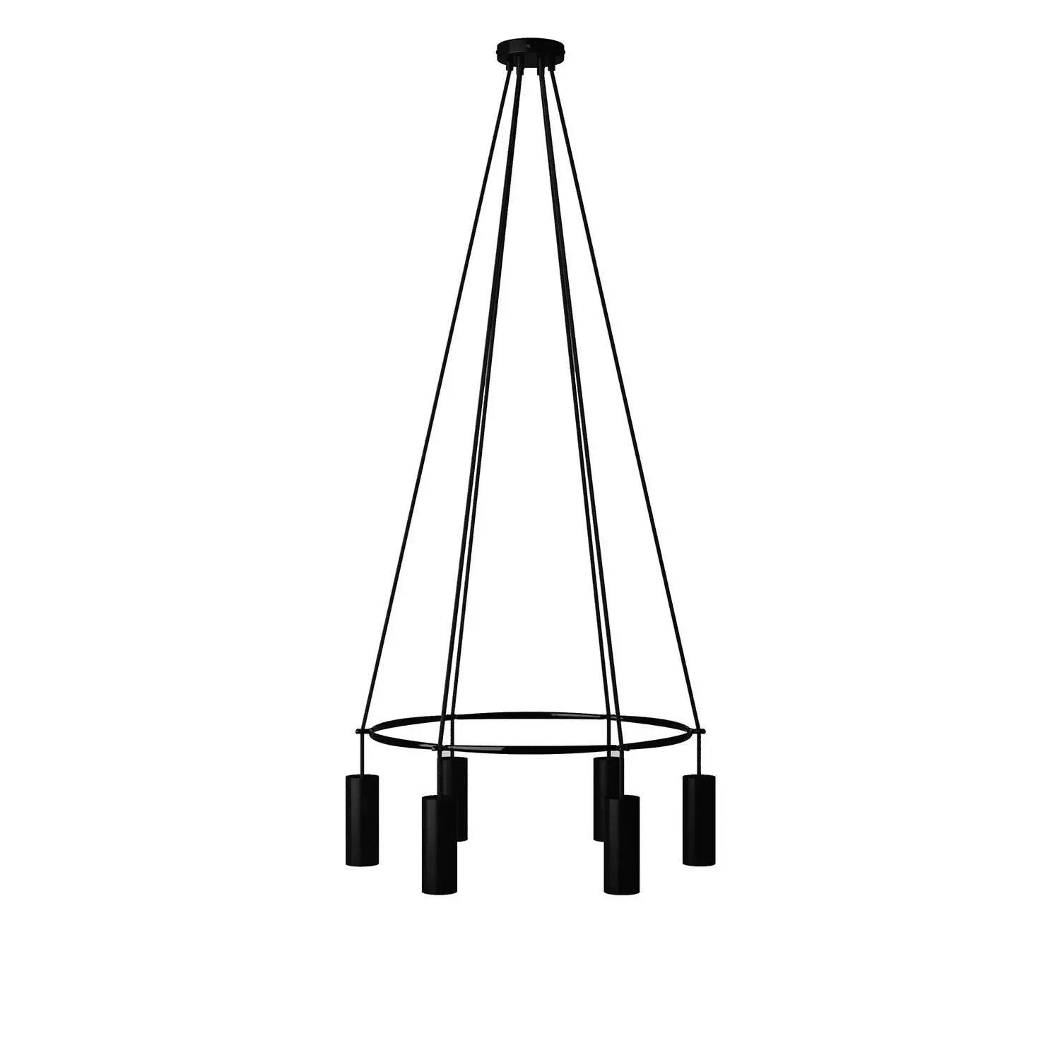 Deckenleuchte Cage Tub-E14 mit 6 Aufhängungen