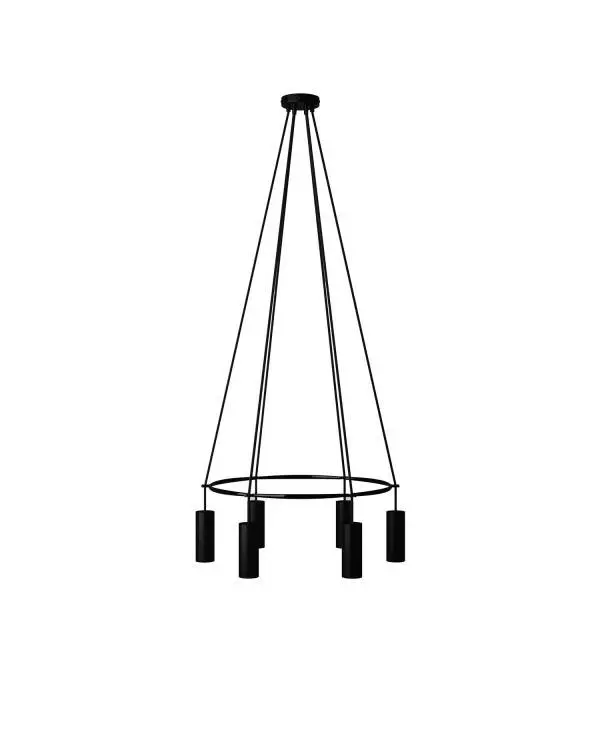 Deckenleuchte Cage Tub-E14 mit 6 Aufhängungen