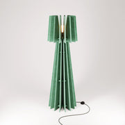 SHHINE lampada da terra in materiale fonoassorbente e spina UK - Verde melange