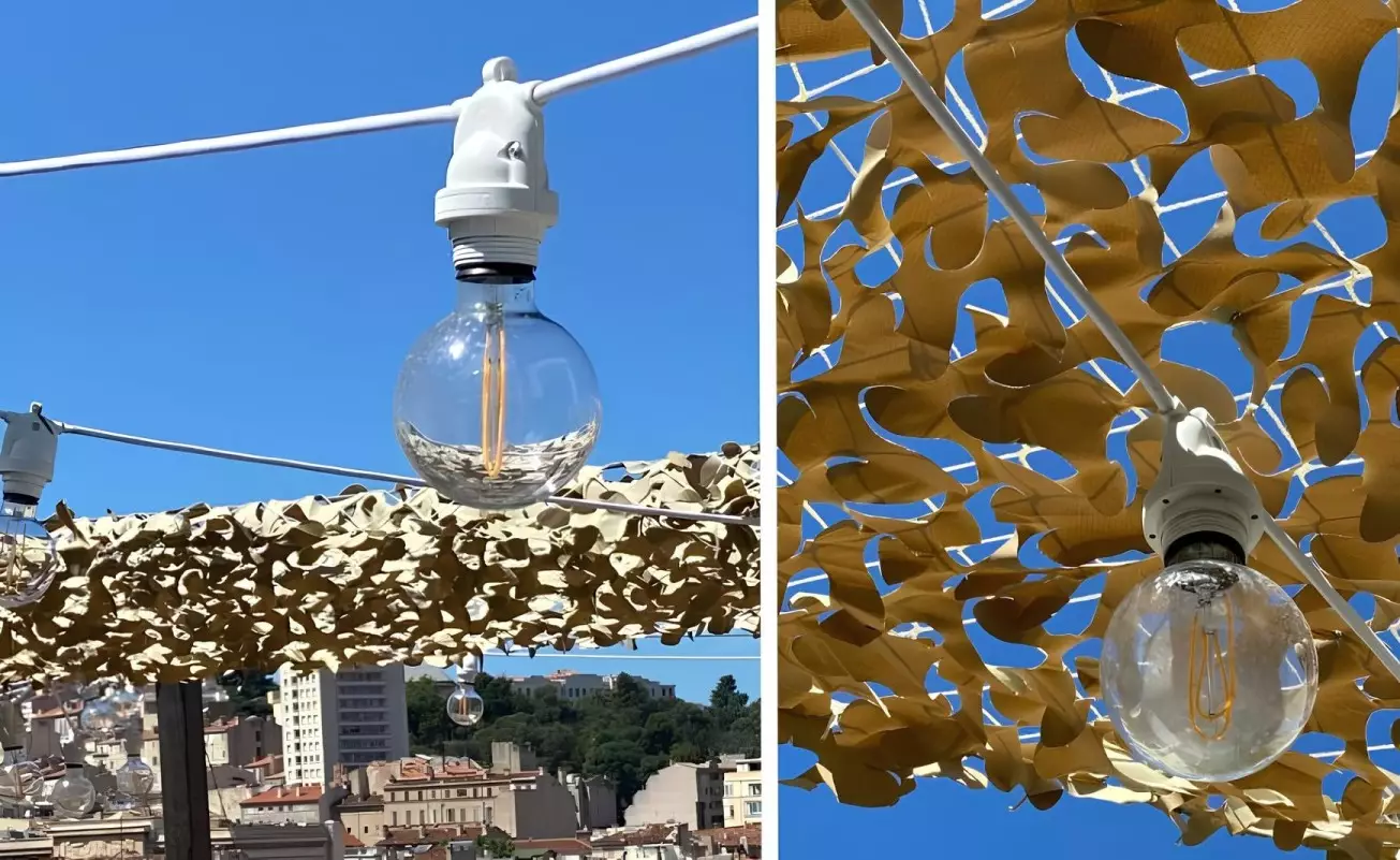 Creative-Cables beleuchtet das Rooftop des Ciel in der Coliving-Oase von Marseille